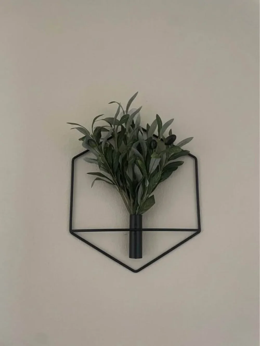 Boho Living Room Honeycomb Plant Wall Art